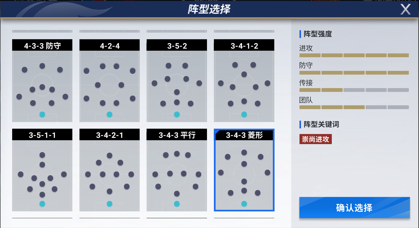 排兵布阵酣战经理排位赛《绿茵信仰》强力阵型推荐！ 