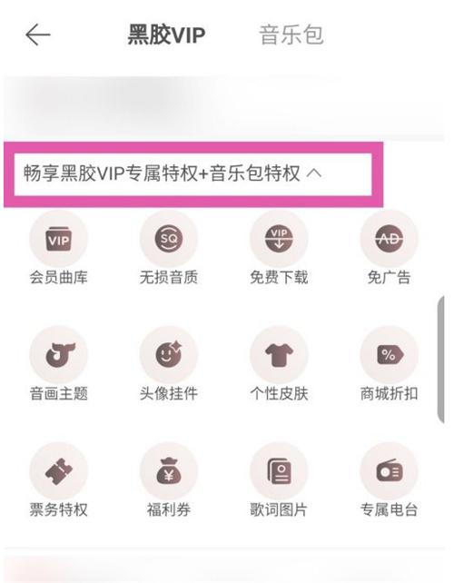 网易云音乐黑胶vip与音乐包的区别是什么