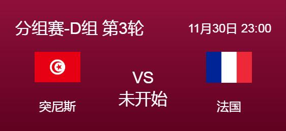 2022世界杯突尼斯vs法国比分会是多少-2022世界杯突尼斯vs法国最新比分预测 