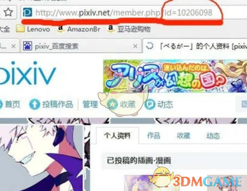 pixiv如何查看画师的id