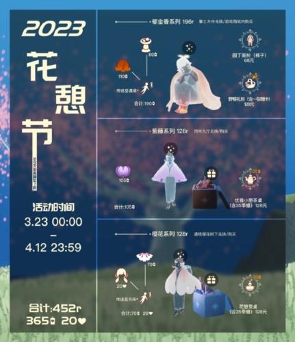 光遇2023花憩节活动有什么物品 祖先兑换图一览 