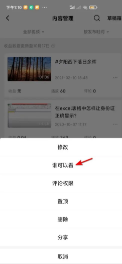 西瓜视频怎么设置公开可见权限