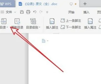 电脑上wps软件怎么生成目录页码